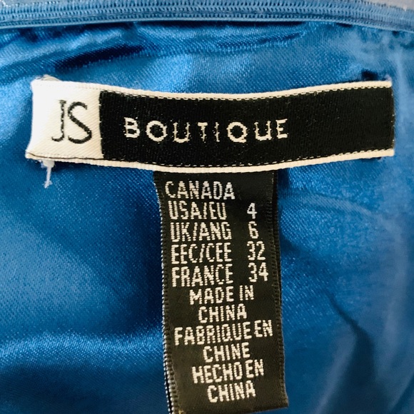 Long evening dress in Ombré royal blue - Picture 2 of 2